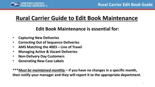 Rural Carrier Guide to Edit Book Maintenance
