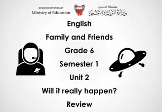 English Grade 6 Unit 2 Review - Will It Really Happen