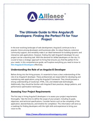 The Ultimate Guide to Hire AngularJS Developers Finding the Perfect Fit for Your Project