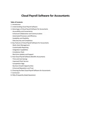 Cloud Payroll Software for Accountants