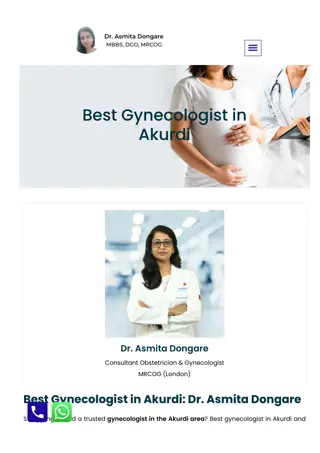 Best Gynecologist in Akurdi - Dr. Asmita Dongare