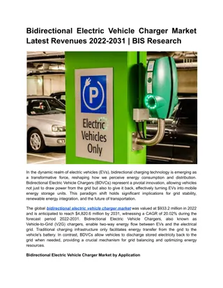 Bidirectional Electric Vehicle Charger Market Latest Revenues