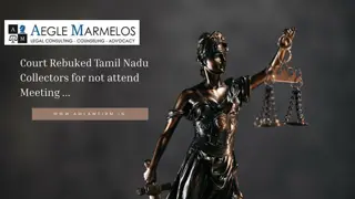 Court Rebuked Tamil Nadu Collectors for not attend Meeting