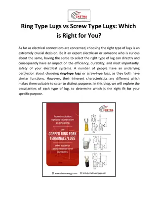 Ring Type Lugs vs Screw Type Lugs