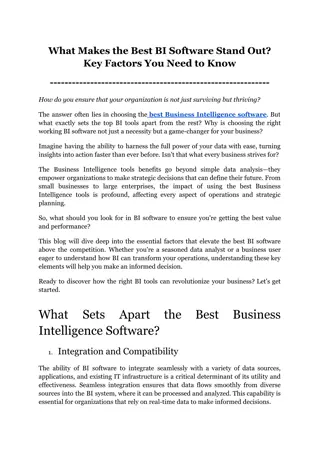 What Makes the Best BI Software Stand Out_ Key Factors You Need to Know