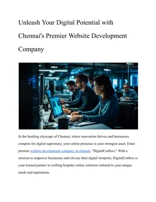 Unleash Your Digital Potential with Chennai's Premier Website Development Company