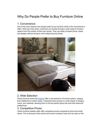 Why Do People Prefer to Buy Furniture Online