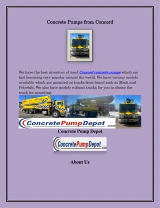 Concord Concrete Pumps, concretepumpdepot.com
