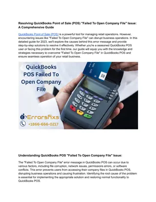 Resolving QuickBooks Point of Sale (POS) _Failed To Open Company File_ Issue_ A Comprehensive Guide