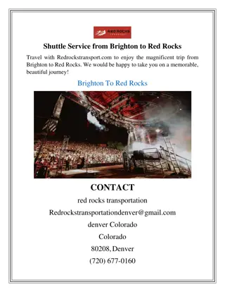 Shuttle Service from Brighton to Red Rocks