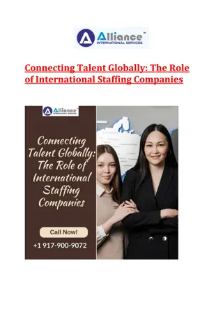 Connecting Talent Globally: The Role of International Staffing Companies