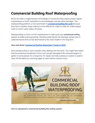 Commercial Building Roof Waterproofing