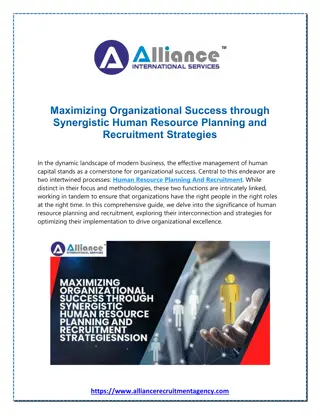 Maximizing Organizational Success through Synergistic Human Resource Planning and Recruitment Strategies