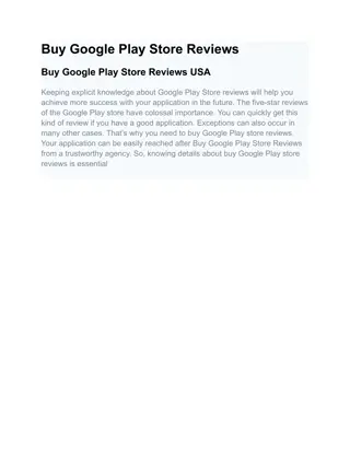 Best site to Buy Google Play Store Reviews 2024
