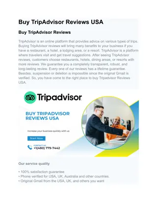 Best site to Buy TripAdvisor Reviews USA 2024