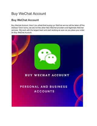 Best site to Buy WeChat Account 2024