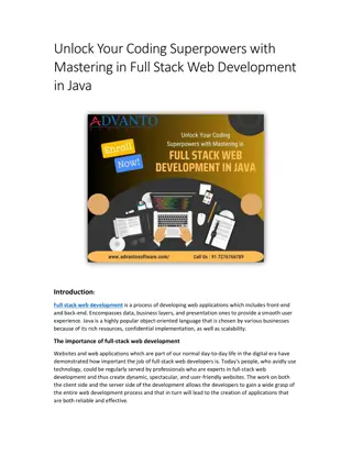 Unlock Your Coding Superpowers with Mastering in Full Stack Web Development in Java
