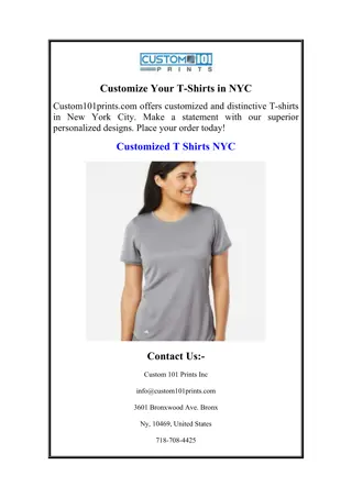 Customize Your T-Shirts in NYC
