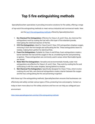 Top 5 fire extinguishing methods