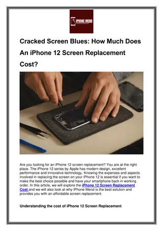 Cracked Screen Blues: How Much Does An iPhone 12 Screen Replacement Cost?