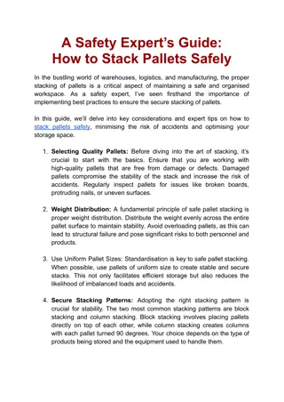 A Safety Expert’s Guide: How to Stack Pallets Safely