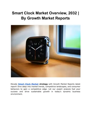 Smart Clock Market Overview, 2032 | By Growth Market Reports