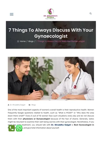 7 Things To Always Discuss With Your Gynaecologist