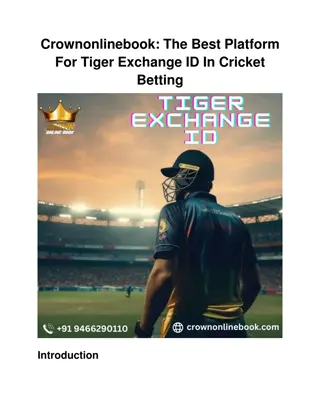 Crownonlinebook_ The Best Platform For Tiger Exchange ID In Cricket Betting