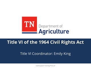 Title VI of the 1964 Civil Rights Act