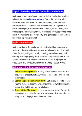 Digital marketing services Real Estate Industry  (PDF)