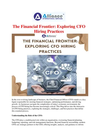 The Financial Frontier: Exploring CFO Hiring Practices