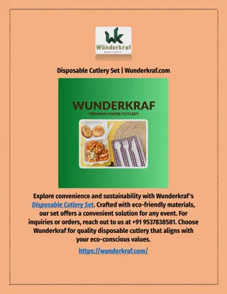 Disposable Cutlery Set | Wunderkraf.com