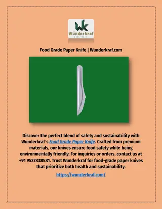 Food Grade Paper Knife | Wunderkraf.com