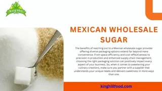 Mexican Wholesale Sugar Provider - King Hill Foods
