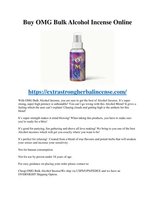 Buy OMG Bulk Alcohol Incense Online