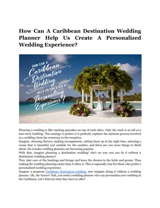 How Can A Caribbean Destination Wedding Planner Help Us Create A Personalized Wedding Experience
