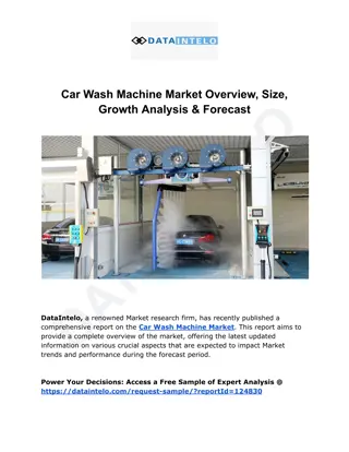 Car Wash Machine Market Overview, Size, Growth Analysis & Forecast
