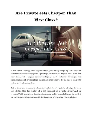 Are Private Jets Cheaper Than First Class