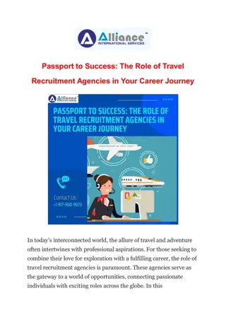 Passport to Success: The Role of Travel Recruitment Agencies in Your Career Jour
