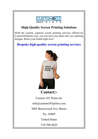 High-Quality Screen Printing Solutions