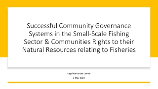 Thriving Community-Led Fisheries Governance