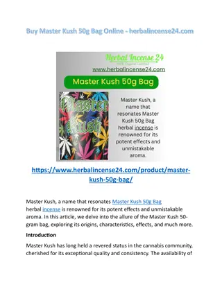 Buy Master Kush 50g Bag Online - herbalincense24.com