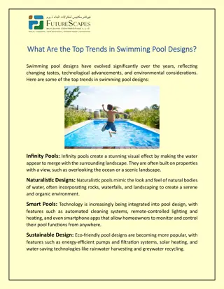 What Are the Top Trends in Swimming Pool Designs?