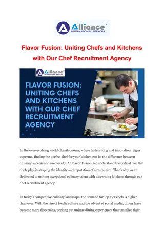 Flavor Fusion: Uniting Chefs and Kitchens with Our Chef Recruitment Agency