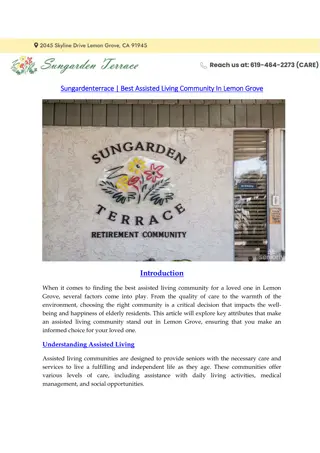 Sungardenterrace is the best assisted living community in Lemon Grove