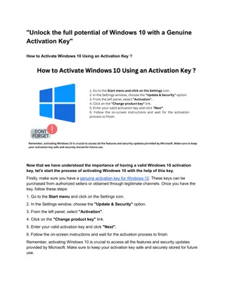 Unlock the full potential of Windows 10 with a best Genuine Activation Key