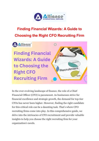 Finding Financial Wizards: A Guide to Choosing the Right CFO Recruiting Firm