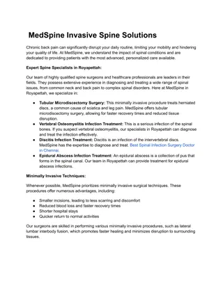 MedSpine Invasive Spine Solutions