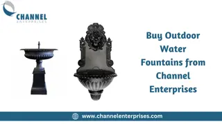 Buy Outdoor Water Fountains from Channel Enterprises