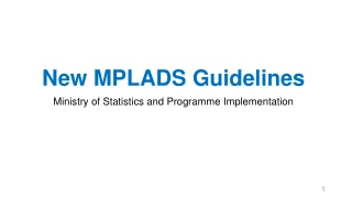 New MPLADS Guidelines